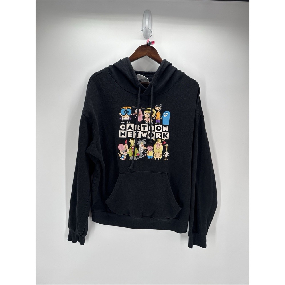Cartoon Network Black Graphic Hoodie Pullover Cartoon Characters Y2K Adult